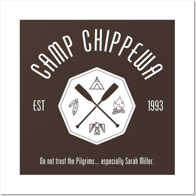 Camp Chippewa - Wednesday Addams Wall Art by NinthStreetShirts